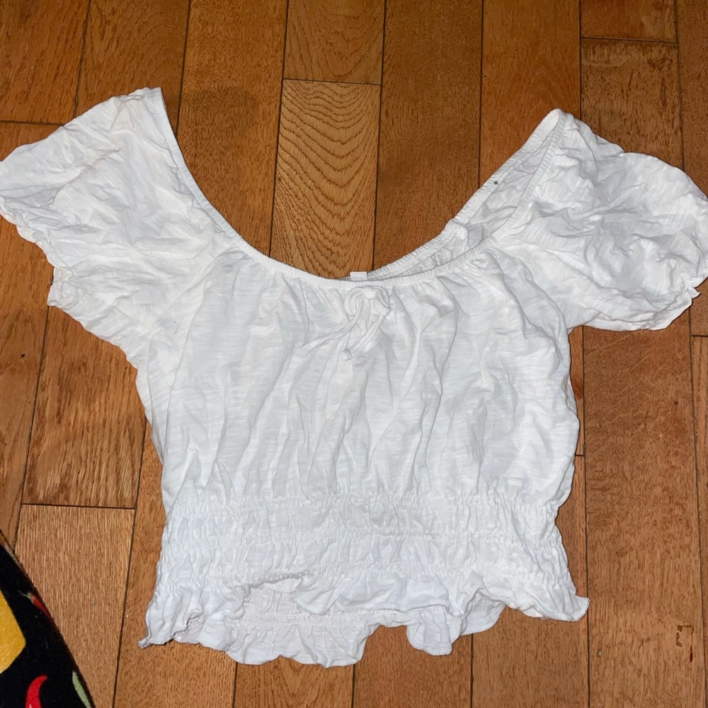 Cute white crop t